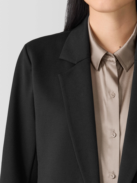 Washable Flex Ponte Notch Collar Blazer - Eileen Fisher Outlet