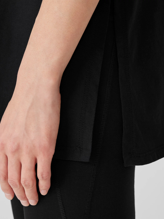 Organic Pima Cotton Jersey Long Tee - Eileen Fisher Outlet