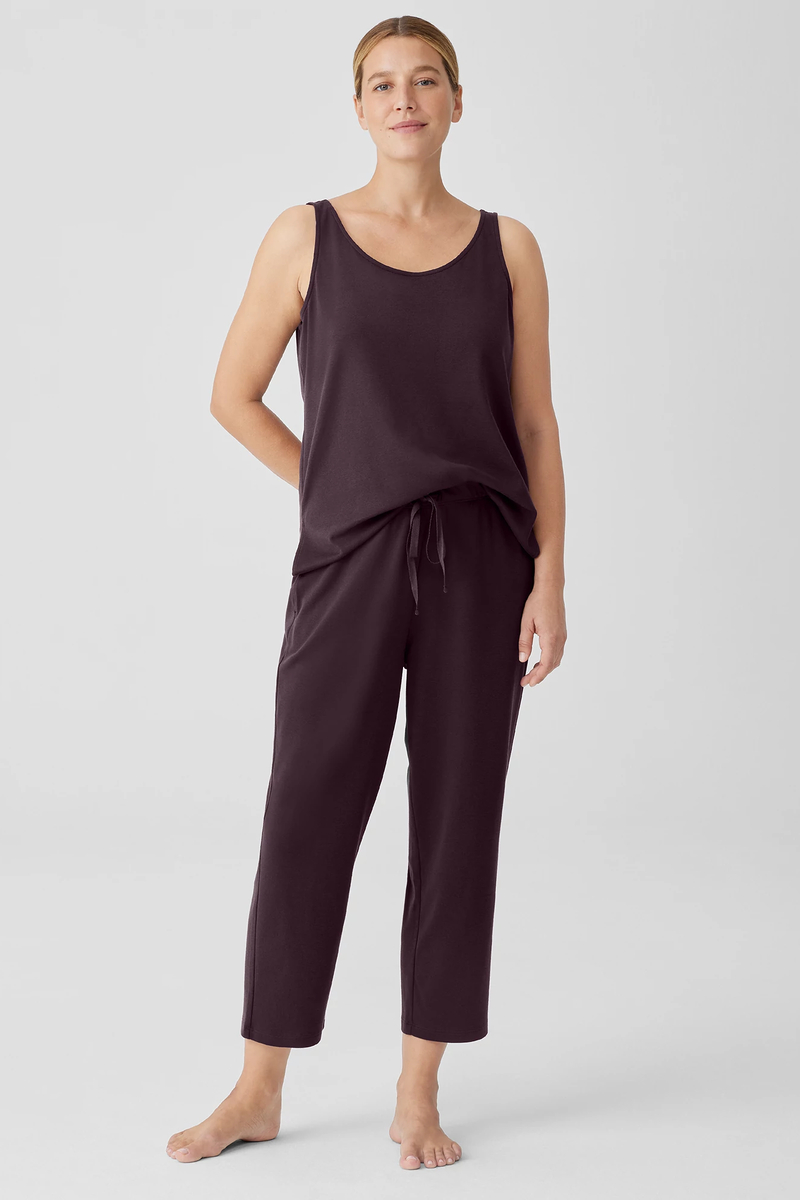 Organic Cotton Interlock Scoop Neck Sleep Tank - Eileen Fisher Outlet