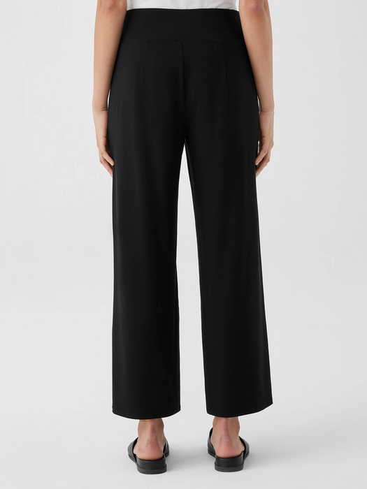 Stretch Jersey Knit Wide-Leg Pant - Eileen Fisher Outlet