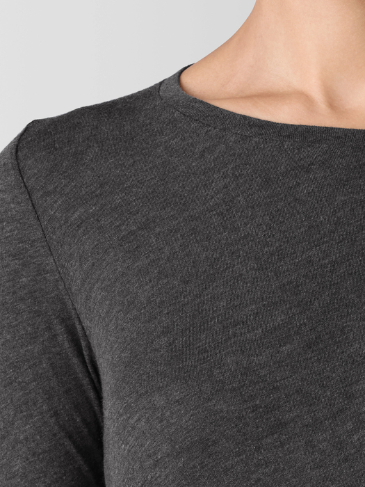 Sheer Knit Long-Sleeve Tee - Eileen Fisher Outlet