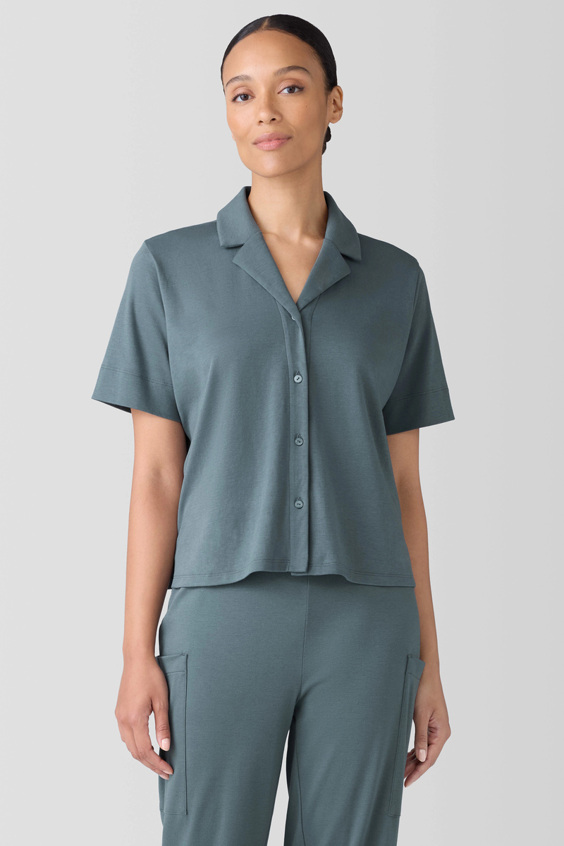 Organic Cotton Interlock Wide-Leg Sleep Pant - Eileen Fisher Outlet