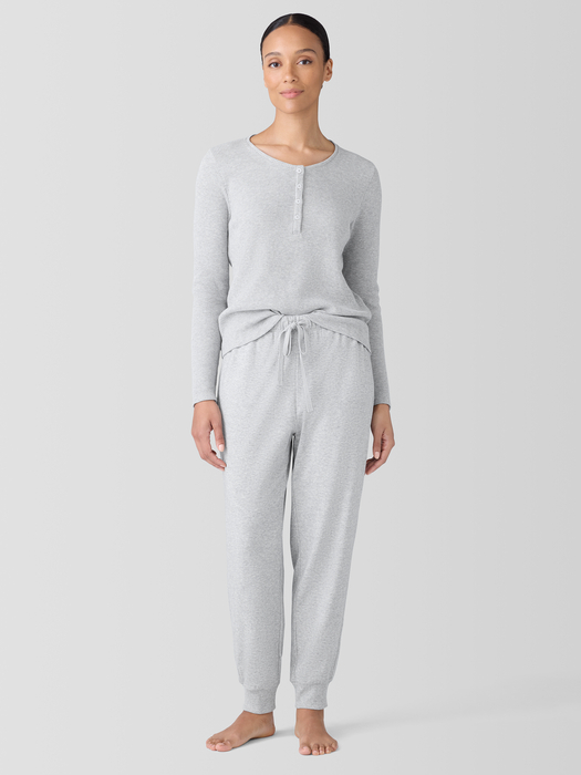Mélange Organic Cotton Interlock Jogger Sleep Pant - Eileen Fisher Outlet