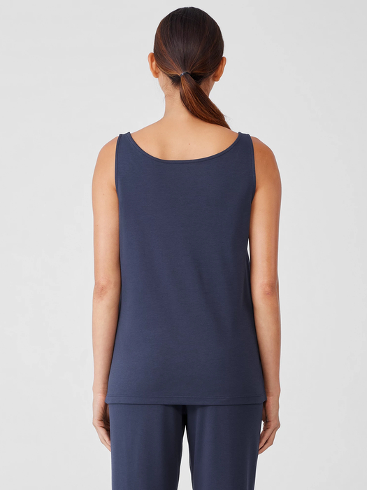 Organic Cotton Interlock Scoop Neck Sleep Tank - Eileen Fisher Outlet