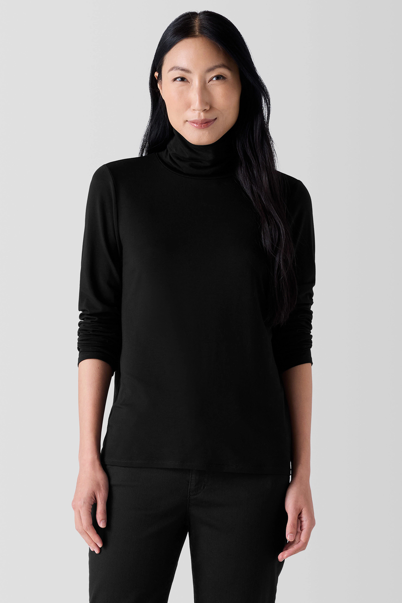 Reversible Wool Check Poncho - Eileen Fisher Outlet