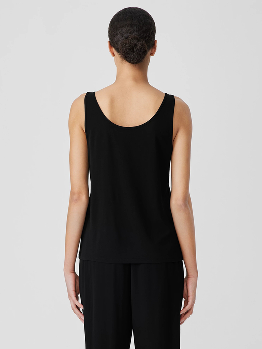 Stretch Silk Jersey Scoop Neck Tank - Eileen Fisher Outlet