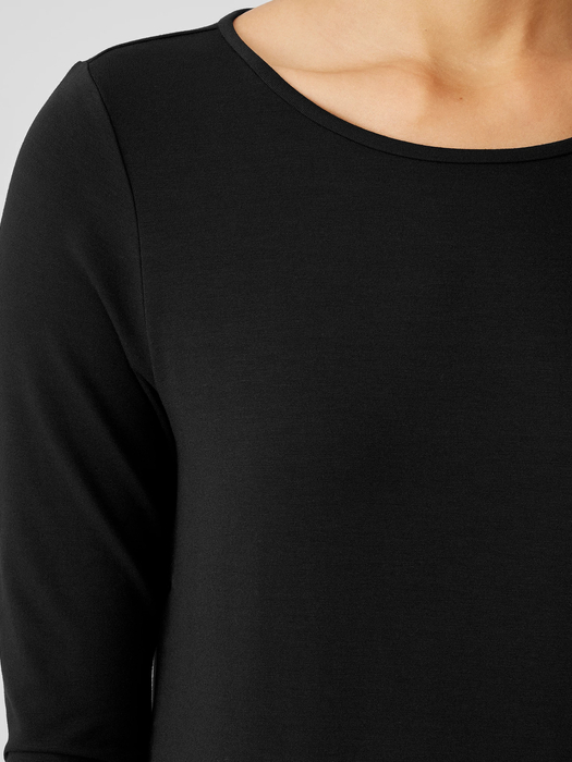 Stretch Jersey Knit Jewel Knit Dress - Eileen Fisher Outlet