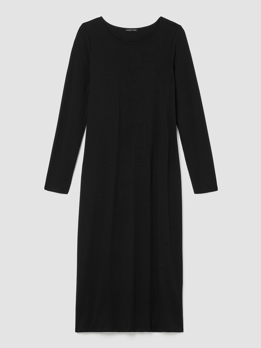 Stretch Jersey Knit Jewel Knit Dress - Eileen Fisher Outlet