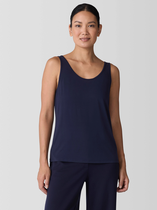 Stretch Silk JerseyScoop Neck Tank - Eileen Fisher Outlet