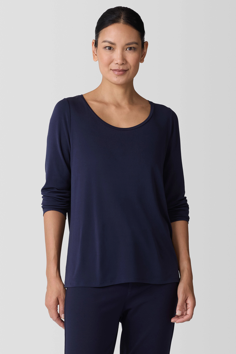 Silk Georgette Crepe Wide-Leg Pant - Eileen Fisher Outlet