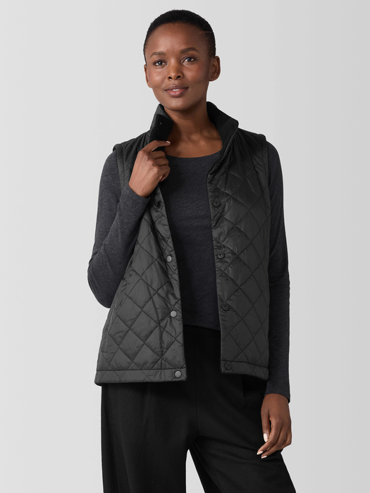 Eggshell Recycled NylonReversible Vest - Eileen Fisher Outlet
