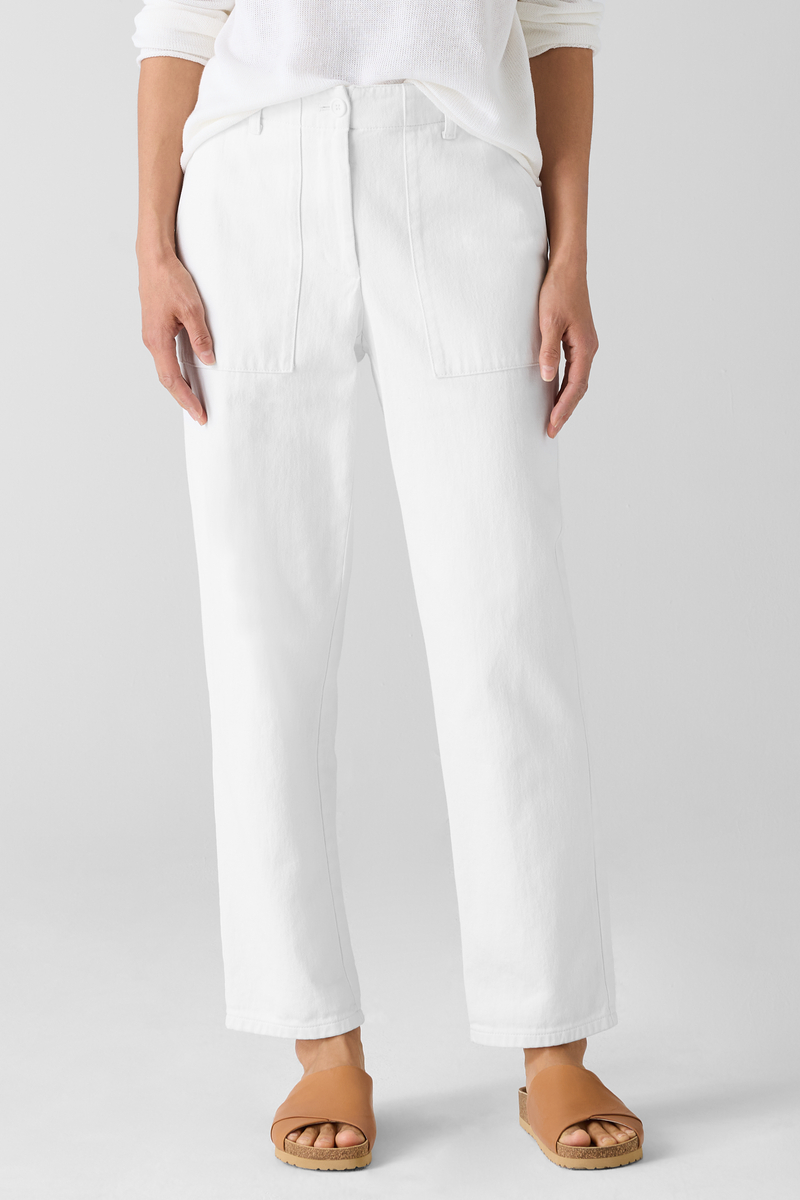 Organic Handkerchief LinenClassic Collar Short Shirt - Eileen Fisher Outlet