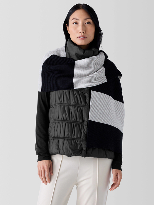 Cotton and Recycled Cashmere Scarf - Eileen Fisher Outlet