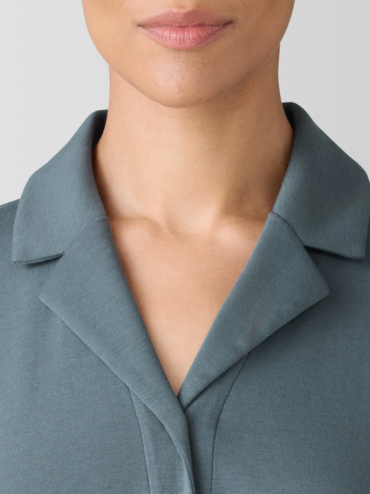 Organic Cotton Interlock Notch Collar Sleep Shirt - Eileen Fisher Outlet