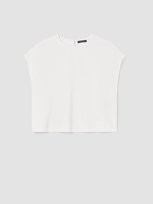 Silk Georgette Crepe Square Top - Eileen Fisher Outlet