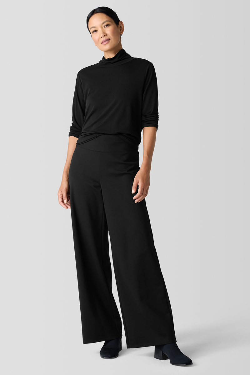 Stretch Silk Jersey Turtleneck Top - Eileen Fisher Outlet