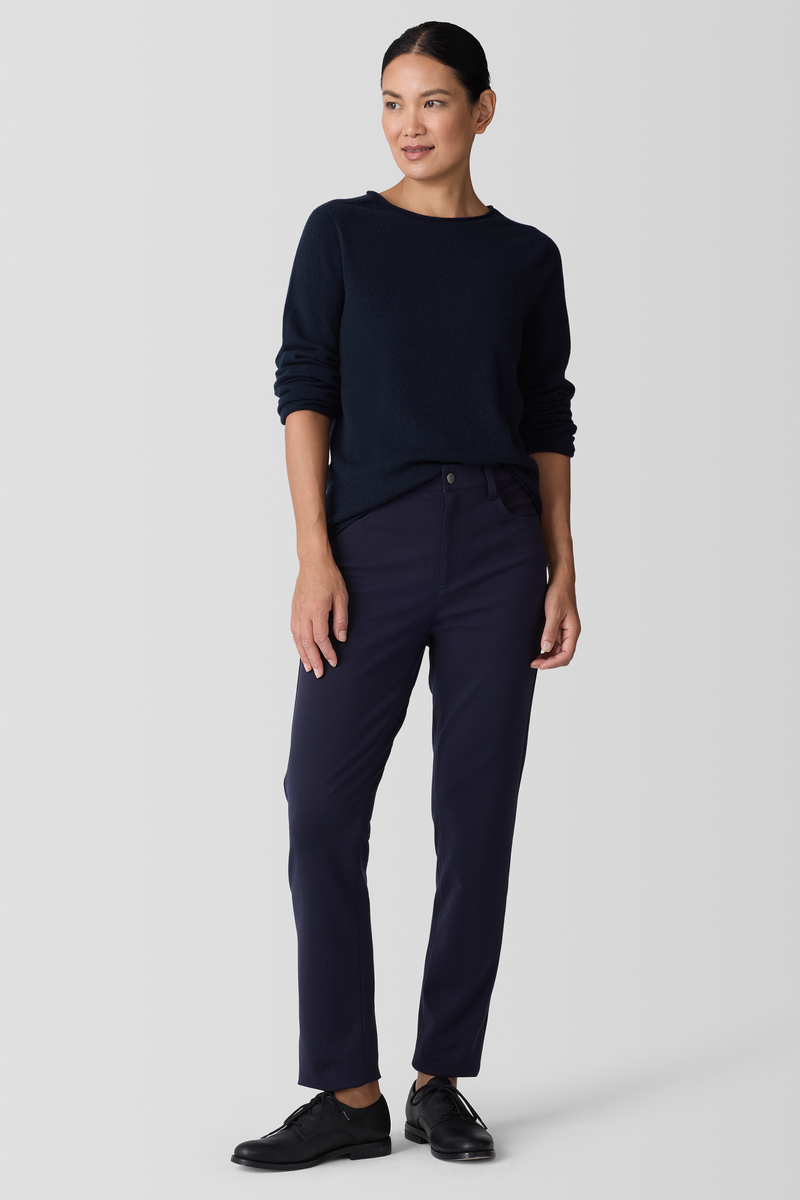 Stretch Silk Jersey Scoop Neck Top - Eileen Fisher Outlet