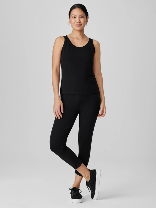 Pima Cotton Stretch Jersey Scoop Neck Tank - Eileen Fisher Outlet