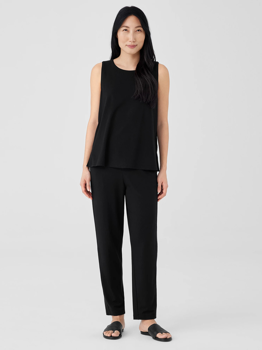 Stretch Jersey Knit Jewel Neck Tank - Eileen Fisher Outlet