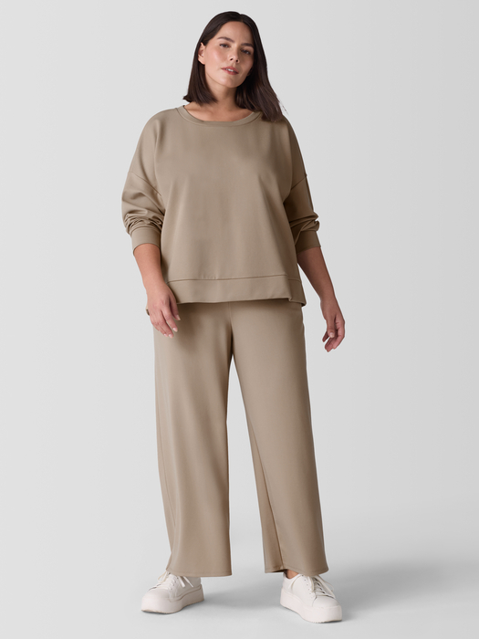 Lightweight Ponte Round Neck Top - Eileen Fisher Outlet