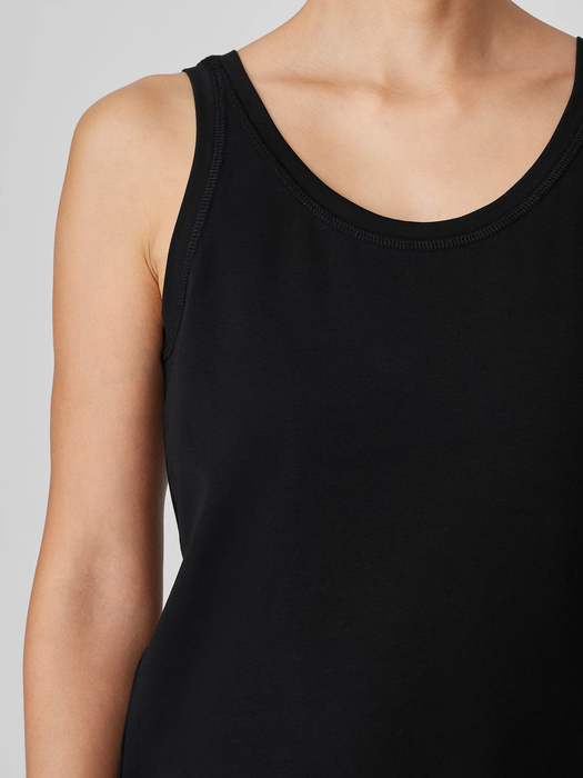 Pima Cotton Stretch Jersey Scoop Neck Tank - Eileen Fisher Outlet