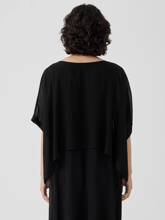 Sheer Silk Georgette Poncho - Eileen Fisher Outlet