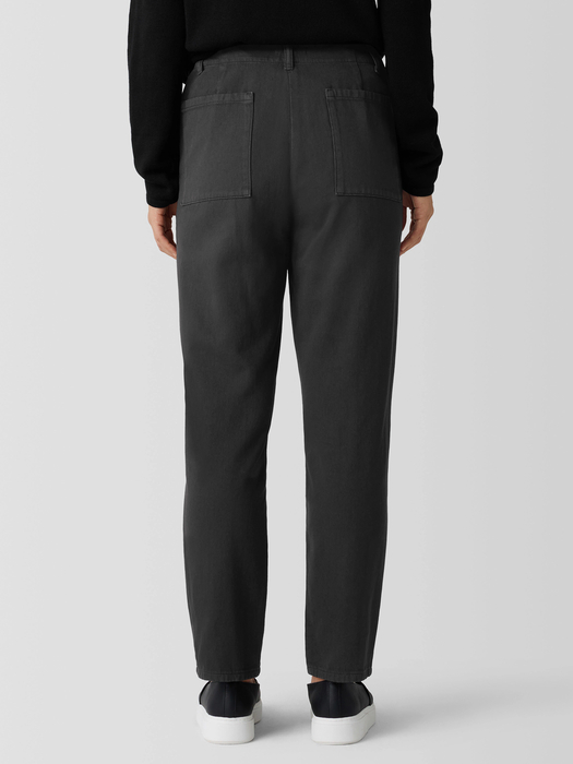Garment-Dyed Utility Cotton Tapered Pant - Eileen Fisher Outlet