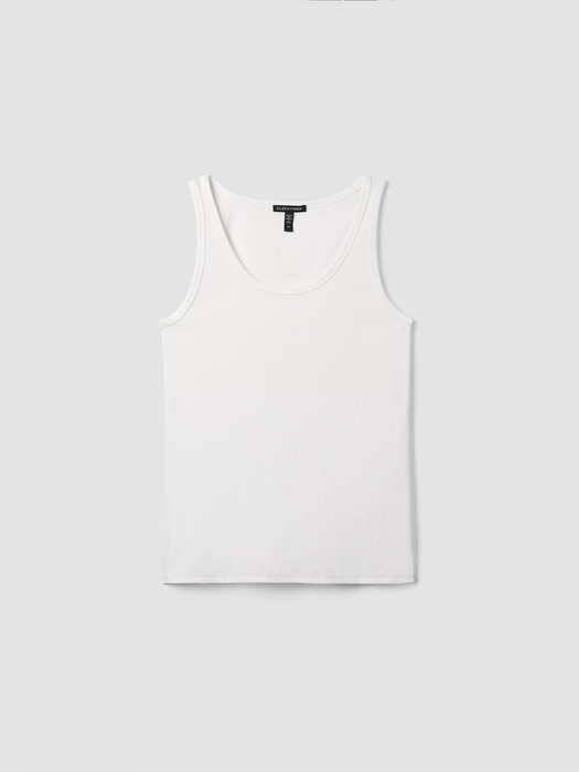 Organic Cotton Stretch Rib Slim Tank - Eileen Fisher Outlet