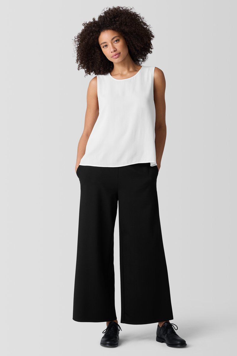 Washable Flex PonteWide Trouser Pant - Eileen Fisher Outlet