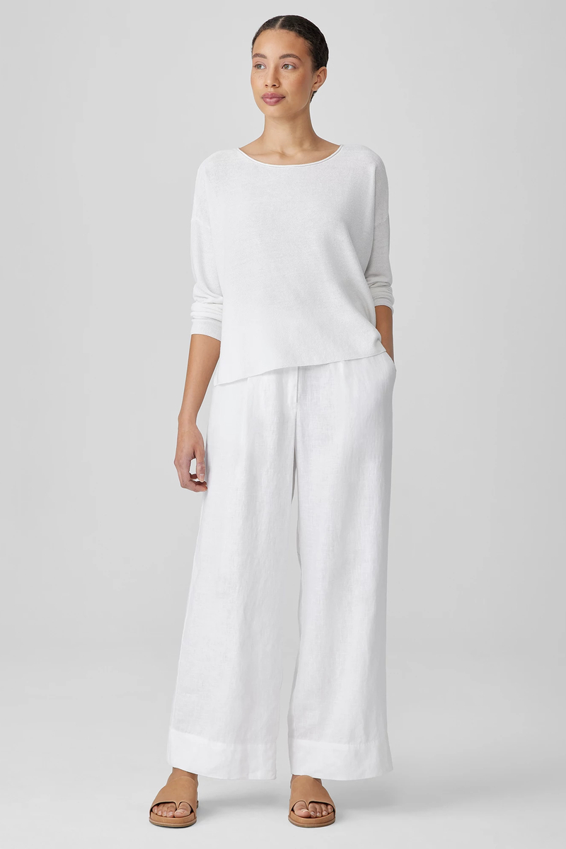 Washed Organic Cotton Poplin Classic Collar Shirt - Eileen Fisher Outlet