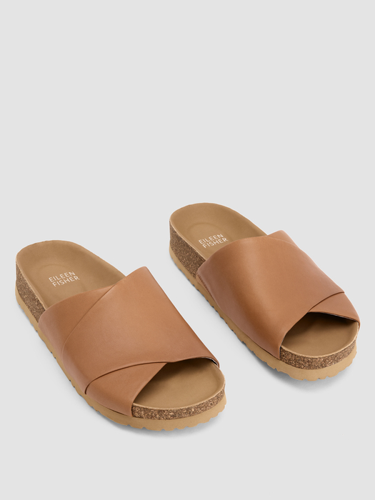Code Nappa Leather Wedge Sandal - Eileen Fisher Outlet