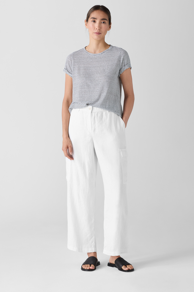 Organic Linen Jersey Long-Sleeve Tee - Eileen Fisher Outlet