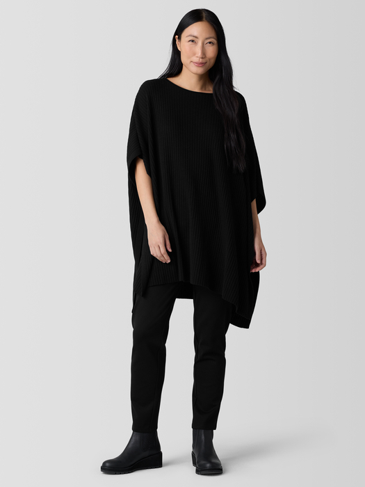 Peruvian Cotton Blend Poncho - Eileen Fisher Outlet
