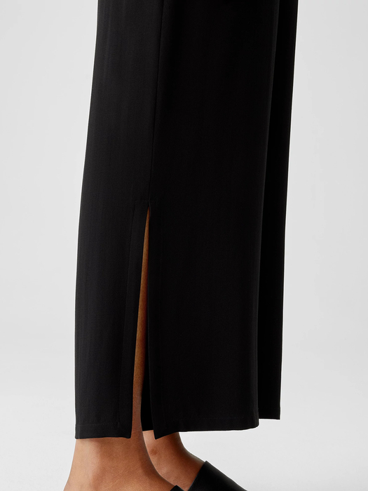 Silk Georgette Crepe Pant with Slits - Eileen Fisher Outlet