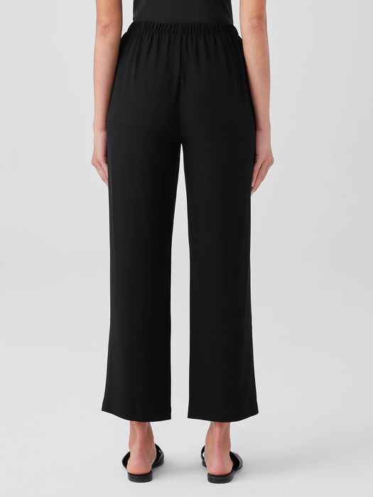Silk Georgette Crepe Straight Pant - Eileen Fisher Outlet