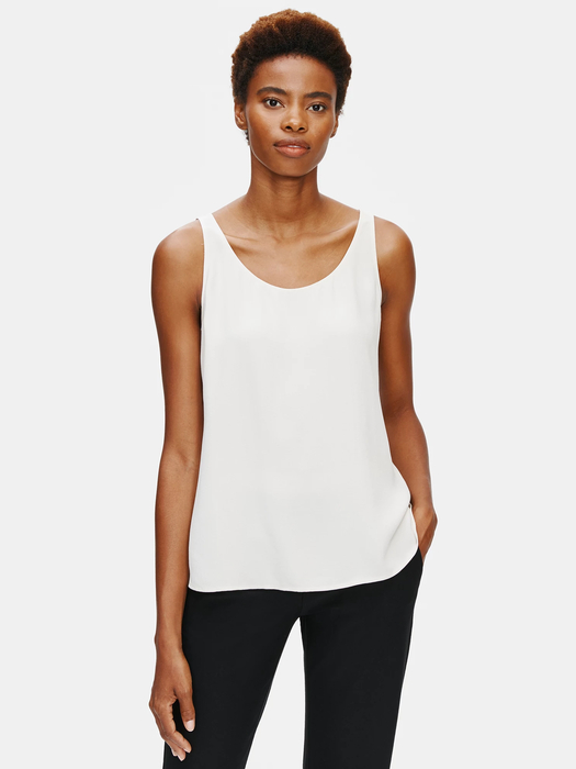 System Silk Georgette Crepe Tank - Eileen Fisher Outlet