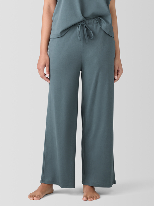 Organic Cotton Interlock Wide-Leg Sleep Pant - Eileen Fisher Outlet