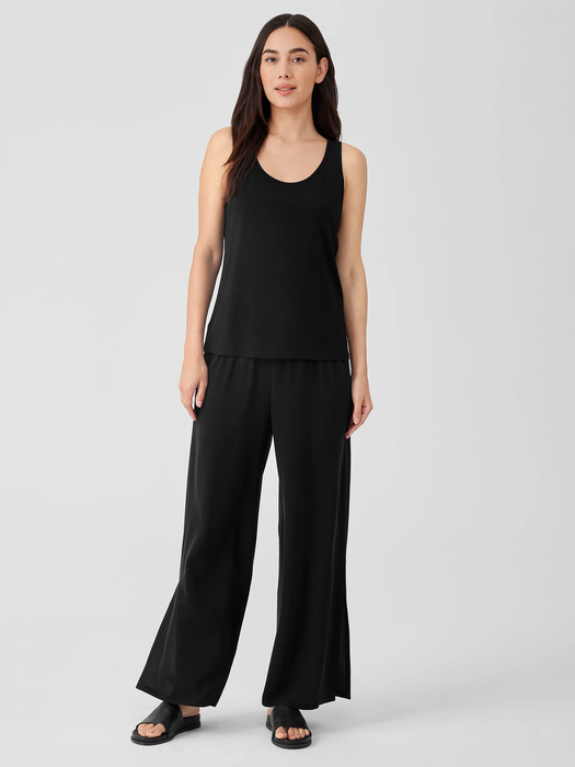 Stretch Silk Jersey Scoop Neck Tank - Eileen Fisher Outlet