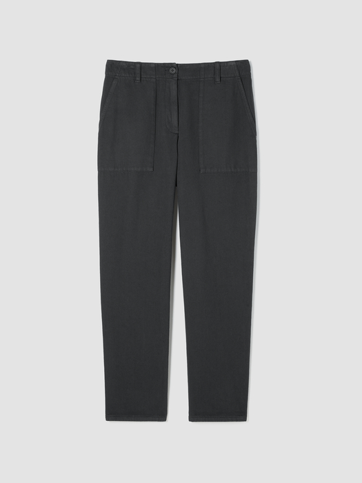 Garment-Dyed Utility Cotton Tapered Pant - Eileen Fisher Outlet