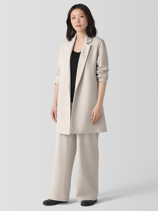 Felted Wool Jersey Long Blazer in Regenerative Wool - Eileen Fisher Outlet