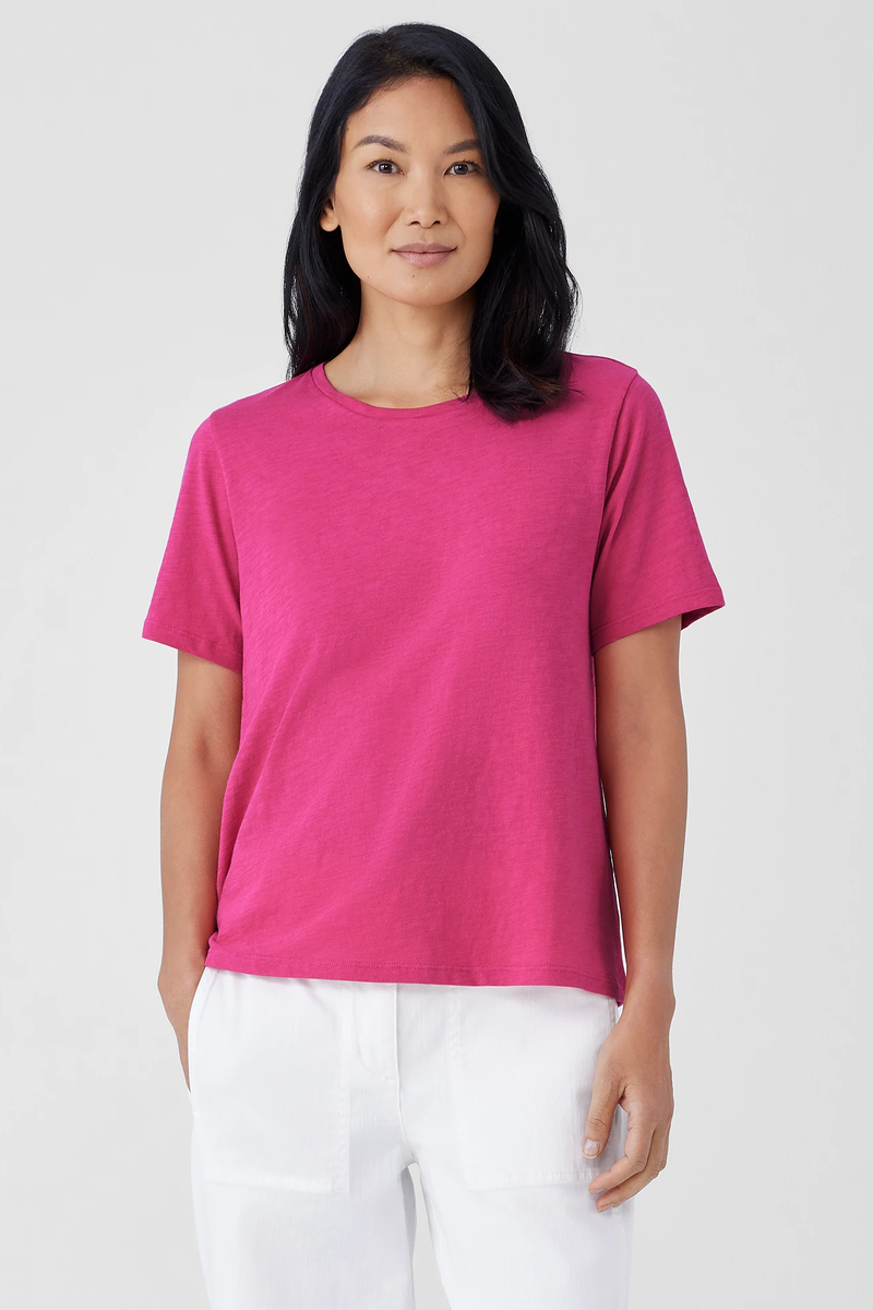 Pima Cotton Stretch Jersey Wide-Leg Pant - Eileen Fisher Outlet