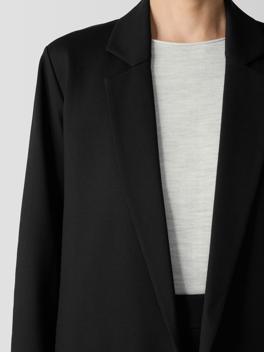 Washable Flex Ponte Long Blazer - Eileen Fisher Outlet