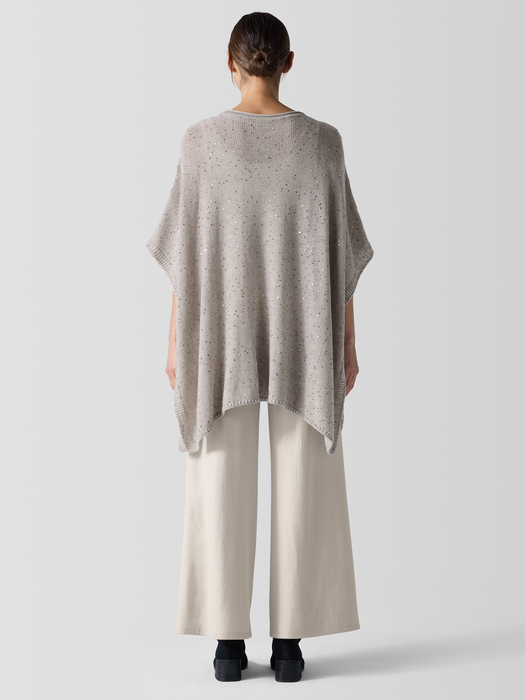 Merino Sequin Poncho - Eileen Fisher Outlet