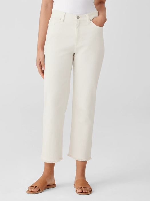Undyed Organic Cotton Denim Straight Jean - Eileen Fisher Outlet
