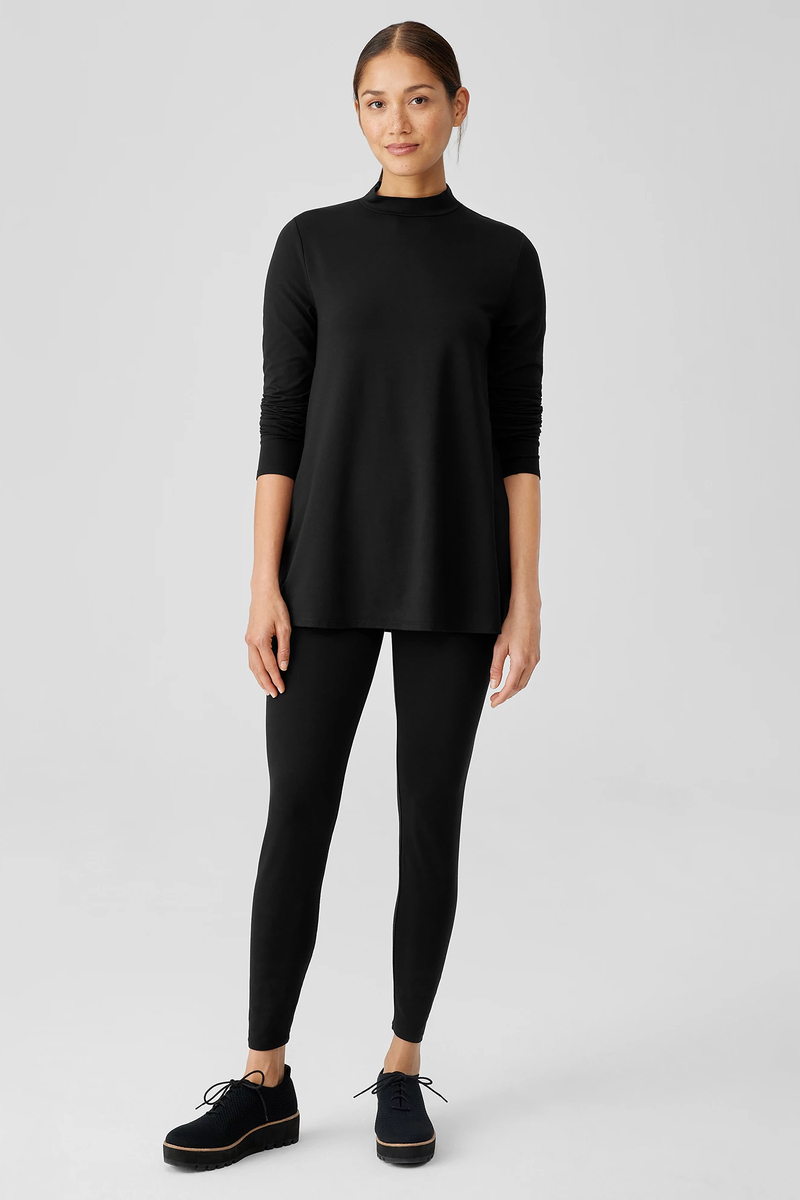 Stretch Jersey Knit Jewel Knit Dress - Eileen Fisher Outlet