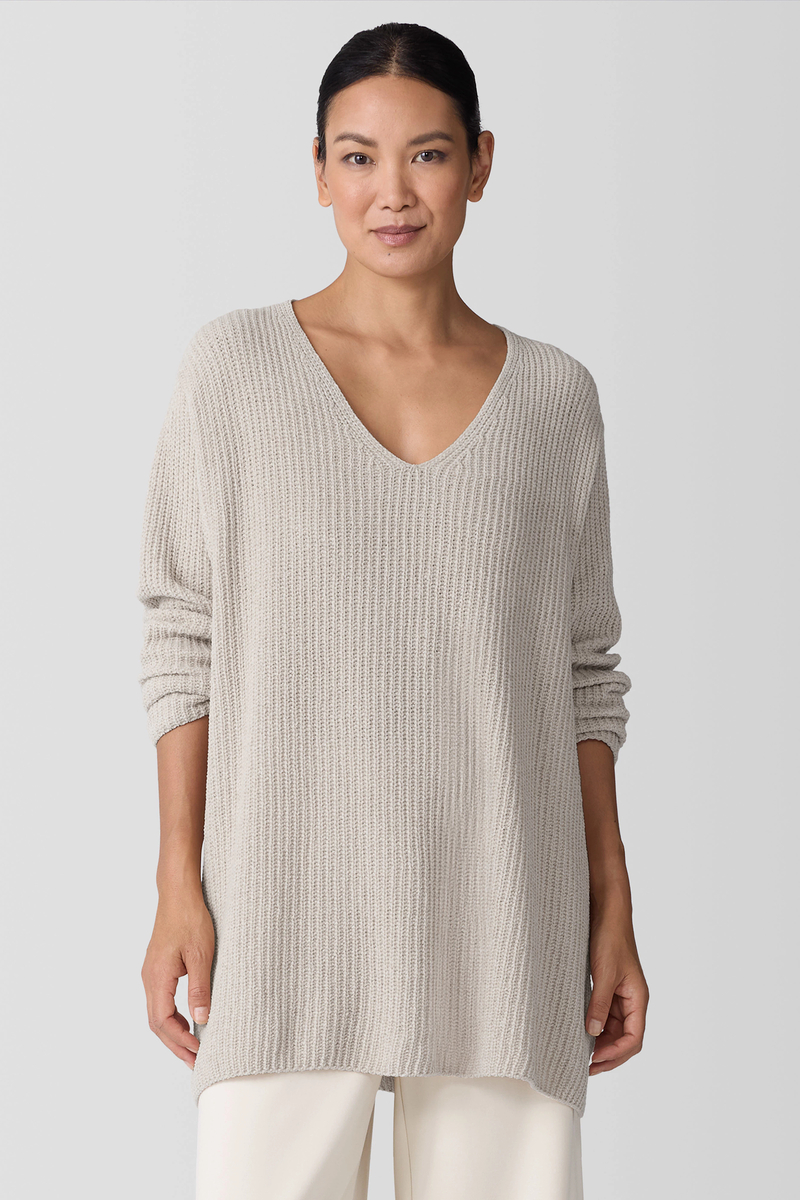 Cozy Recycled Wool Boucle Notch Collar Coat - Eileen Fisher Outlet
