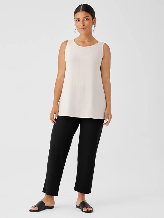 Washable Stretch Crepe Straight Pant - Eileen Fisher Outlet