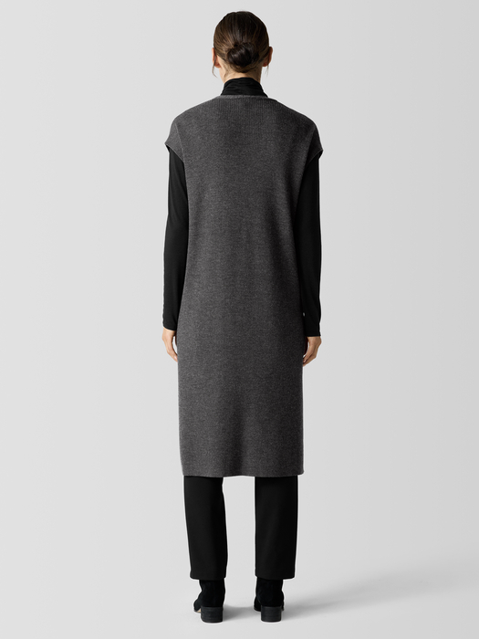 Merino Rib V-Neck Dress - Eileen Fisher Outlet