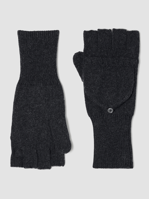 Cotton and Recycled Cashmere Gloves - Eileen Fisher Outlet