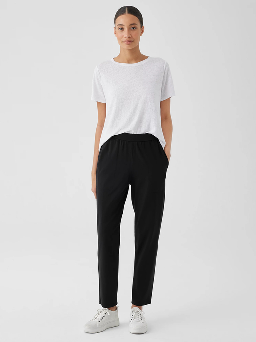 Pima Cotton Stretch Jersey Tapered Pant - Eileen Fisher Outlet